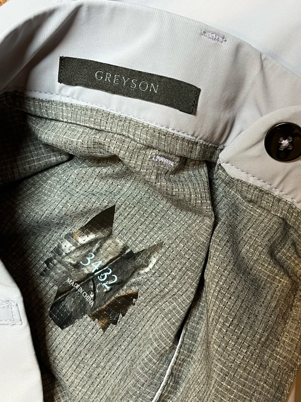 Greyson Montauk Performance Trousers Men’s 34x32 Gray Stretch Golf Pants